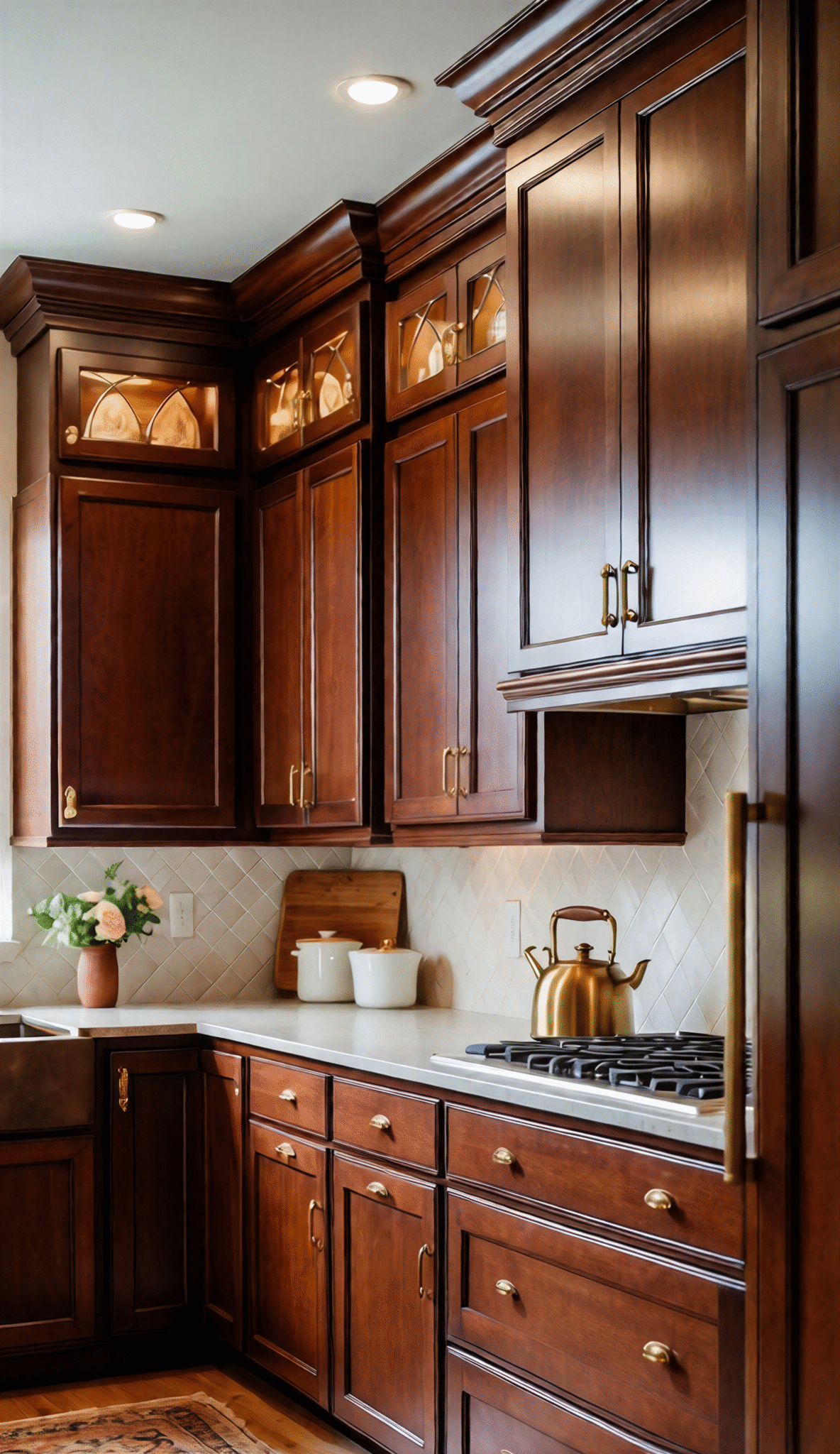 american Walnut kitchen cabinet