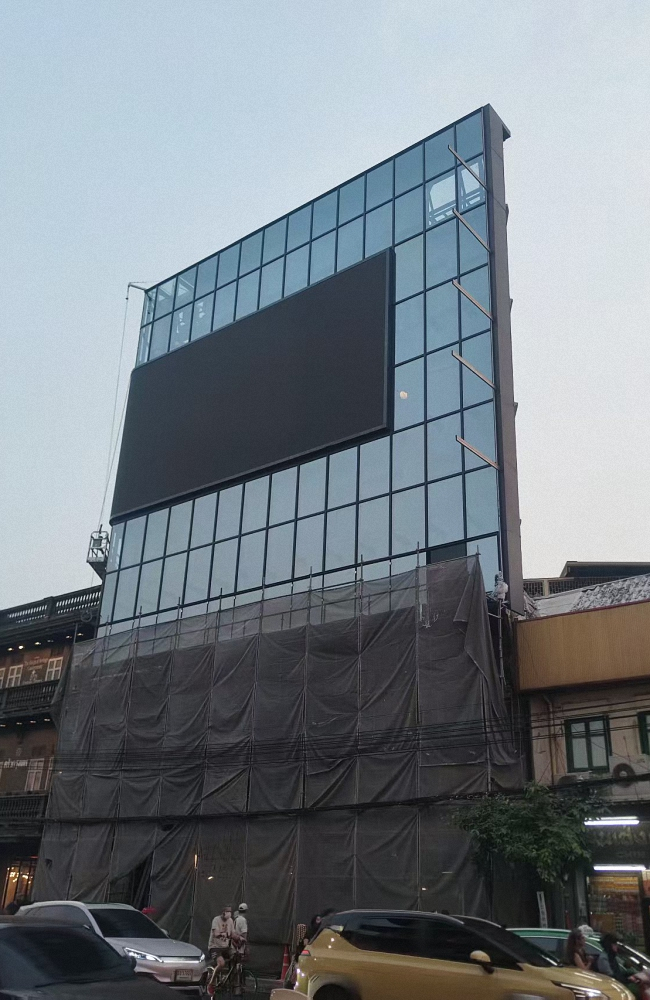 Post-Installation View of the Glass Curtain Wall Project in Thailand